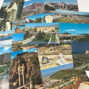 Vintage 1960s Lot of 16 Greek Parthenon Acropolis Evzone Postcards